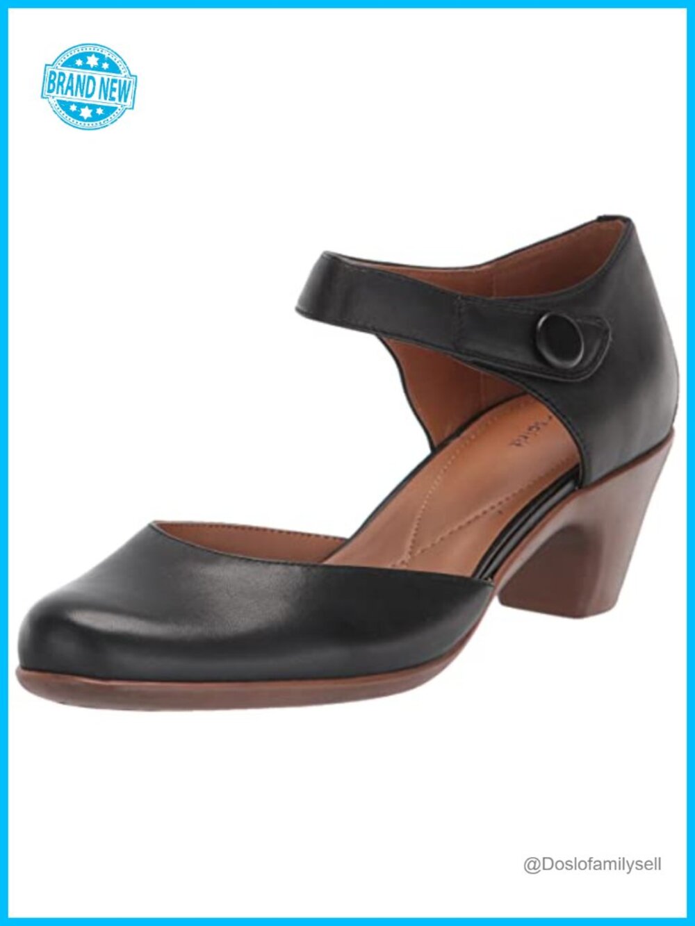 Easy Spirit Clarice Leather Wedge Pumps with Arch Support Hook & Loop